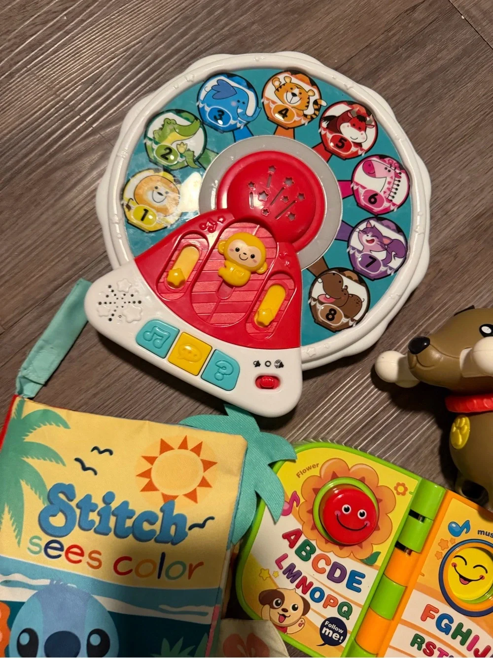 Bundle toddler toys, noise makers/book, activities
